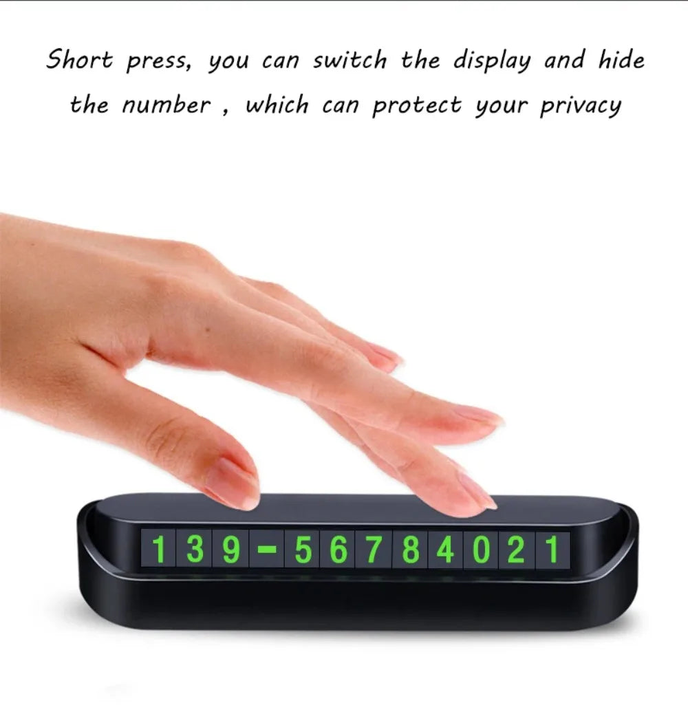 Car Phone Number Card Temporary Parking Card Plate Telephone Number Car Park Stop Automobile Accessories Car-styling 13x2.5cm