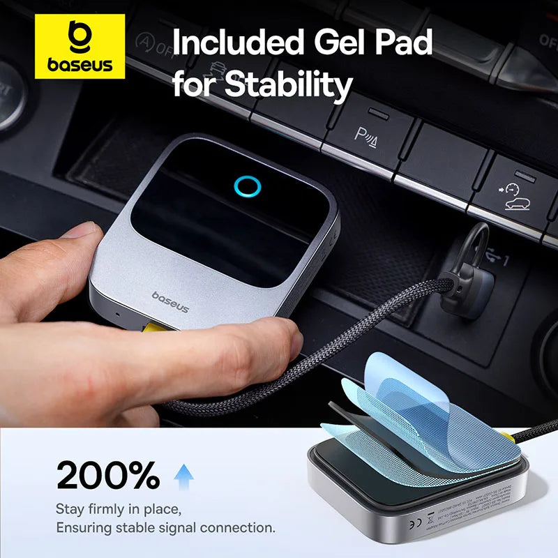 Baseus Wireless CarPlay Wired to Wireless CarPlay Adapter Auto Connect Car Intelligent Systems Plug&Play Bluetooth Smart CarPlay