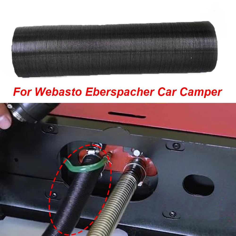 25mm 60cm Diesel Parking Heater Air Intake Filter Silencer Air Heater Duct Pipe Yellow For Webasto Dometic Eberspacher