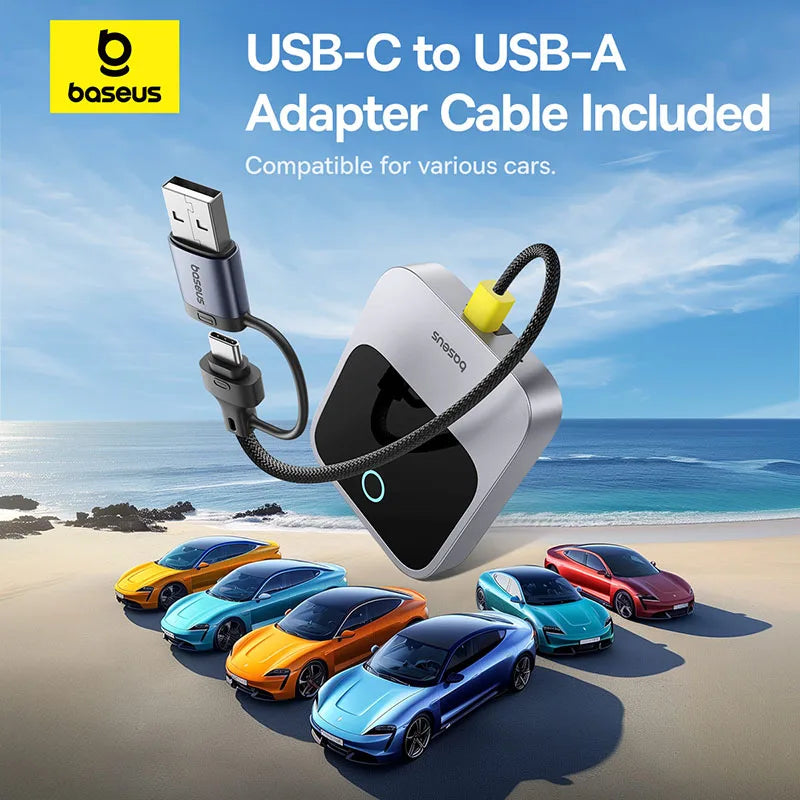 Baseus Wireless CarPlay Wired to Wireless CarPlay Adapter Auto Connect Car Intelligent Systems Plug&Play Bluetooth Smart CarPlay