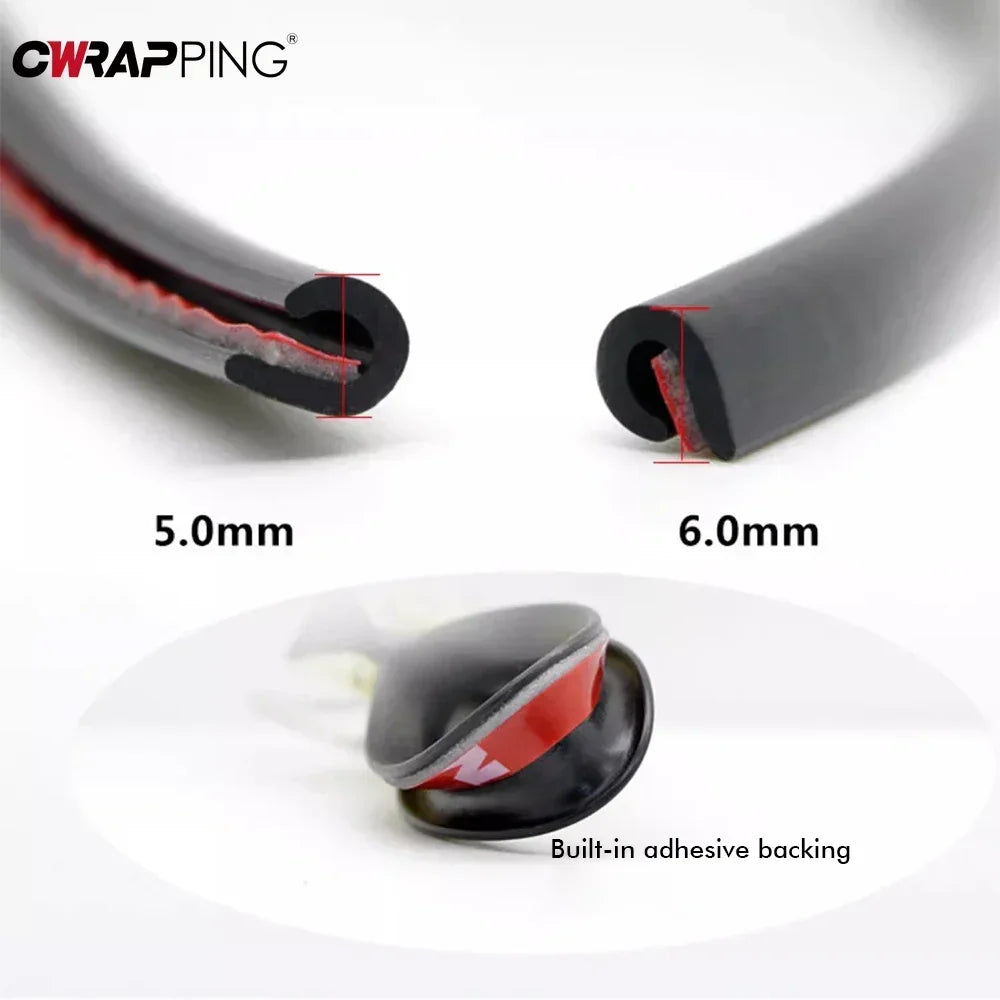 5M Car Door Protector Edge Scratch Auto Door Sealing Strips Transparent Anti-collision Protection PVC Strip for Cars Accessories