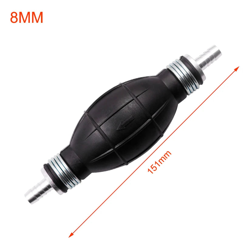 Hand Fuel Pump Line Rubber Aluminum Hand Primer Bulb diesel oil transfer petrol for Car Boat Marine Outboard 6mm/8mm/10mm/12mm