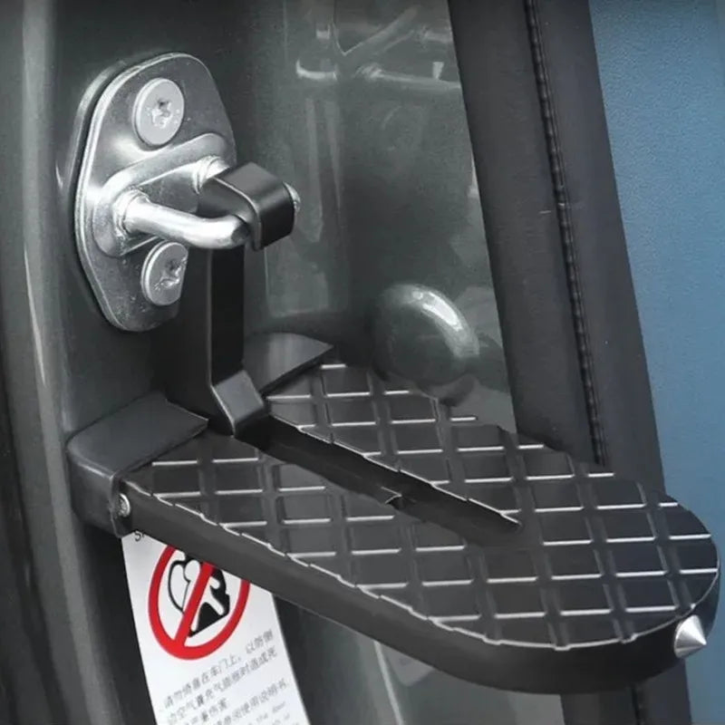 Auto Foldable Car Roof Rack Door Step Multifunction Universal Latch Hook Foot Pedal Aluminium Alloy Safety Accessories Kickstand