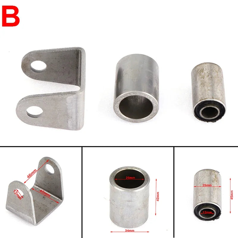 Swing Arm Support Buffer Sleeve With Steel Bushing Hanging Lugs Kit For ATV Go Kart Scooter UTV Buggy Quad Bike Suspension Parts