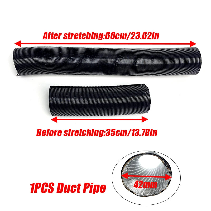 25/42/60/75/90mm Diameter 60-200cm Lenght  Air Diesel Parking Heater Duct Pipe Tube Hose For Webasto Eberspacher Car Camper