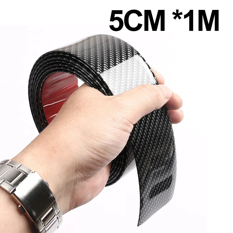 SEAMETAL Car Stickers Anti Scratch Door Sill Protector Strip Carbon Fiber Car Threshold Protection Bumper Film Car Accessories