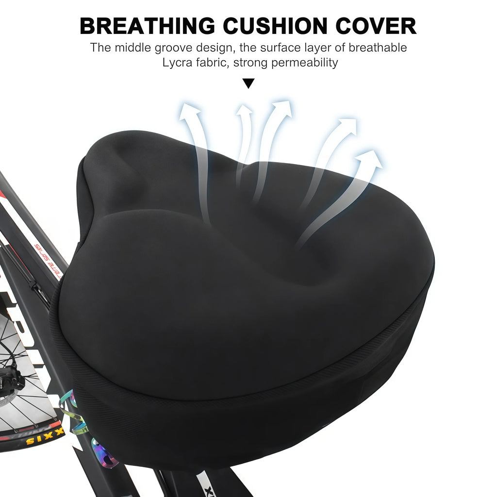 Universal Gel Bike Seat Cushion Cover, Comfortable Shockproof Bicycle Saddle for Electric Bike Road MTB Cycling