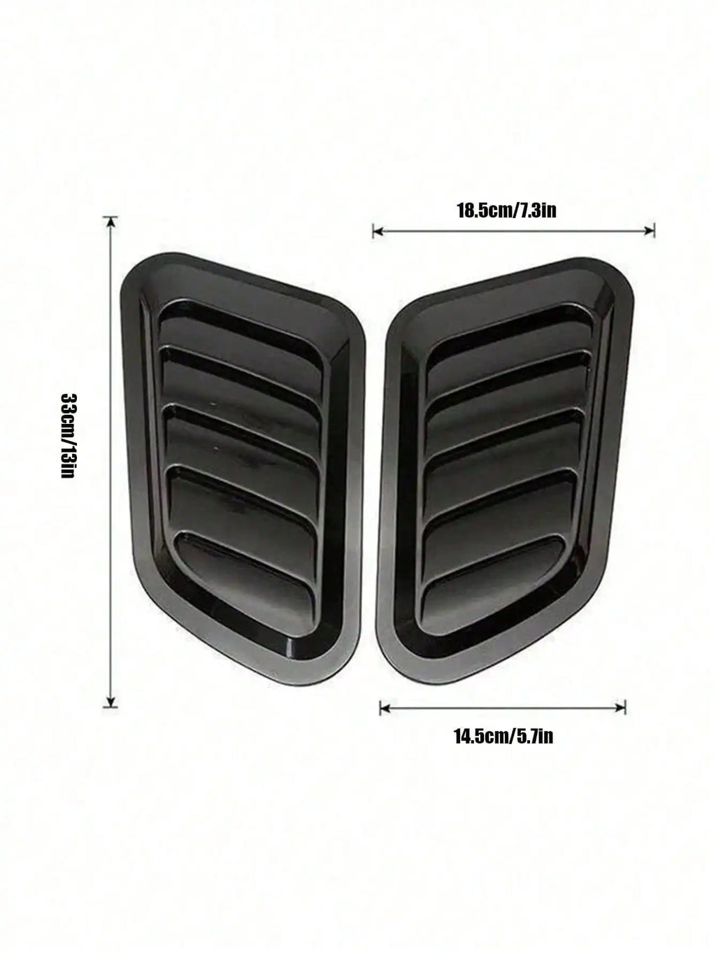 2pcs Car Fake Air Vents, Hood Decorative Vents - Universal, Stylish Shark Gill Simulated Air Outlets & Air Inlets