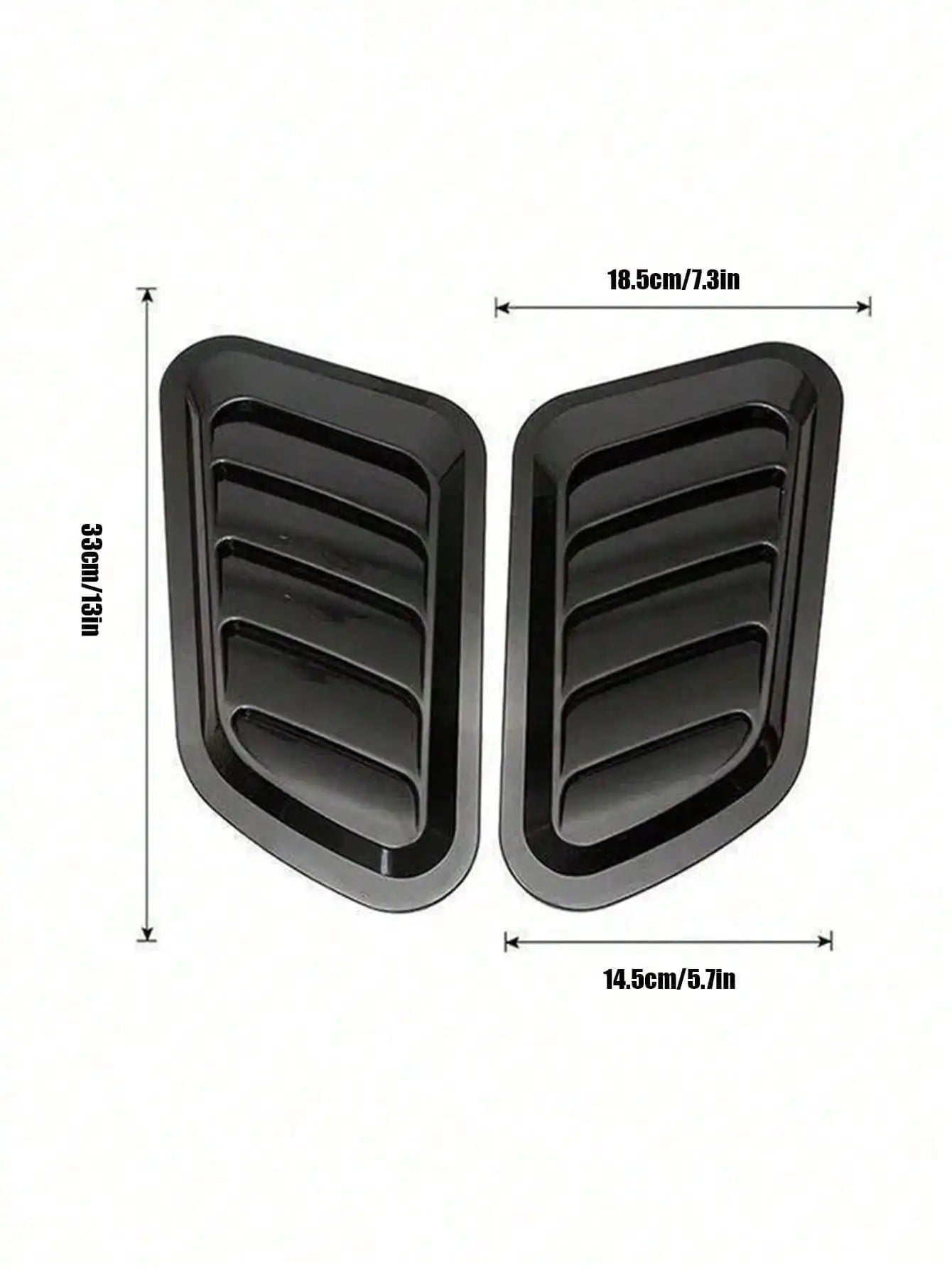 2pcs Car Fake Air Vents, Hood Decorative Vents - Universal, Stylish Shark Gill Simulated Air Outlets & Air Inlets