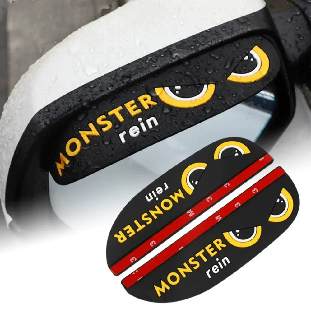 Car Door Bowl Stickers Rearview Mirror Rain Eyebrow Car Door Handle Reflective Sticker Universal Anti Scratch Protective Strip