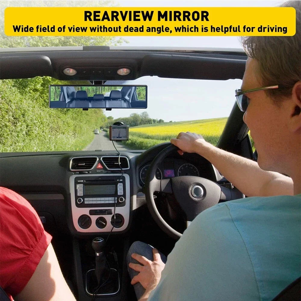 Car Baby Rear View Mirror - Wide Angle Convex Anti Glare Large Vision Panoramic Interior Auxiliary Monitor Mirror
