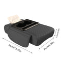 Car Armrest Box Heightening Cushion With Cup Holder Tissue Box Side Storage Pocket For Auto Interior Arm Rest Cover Height Pad