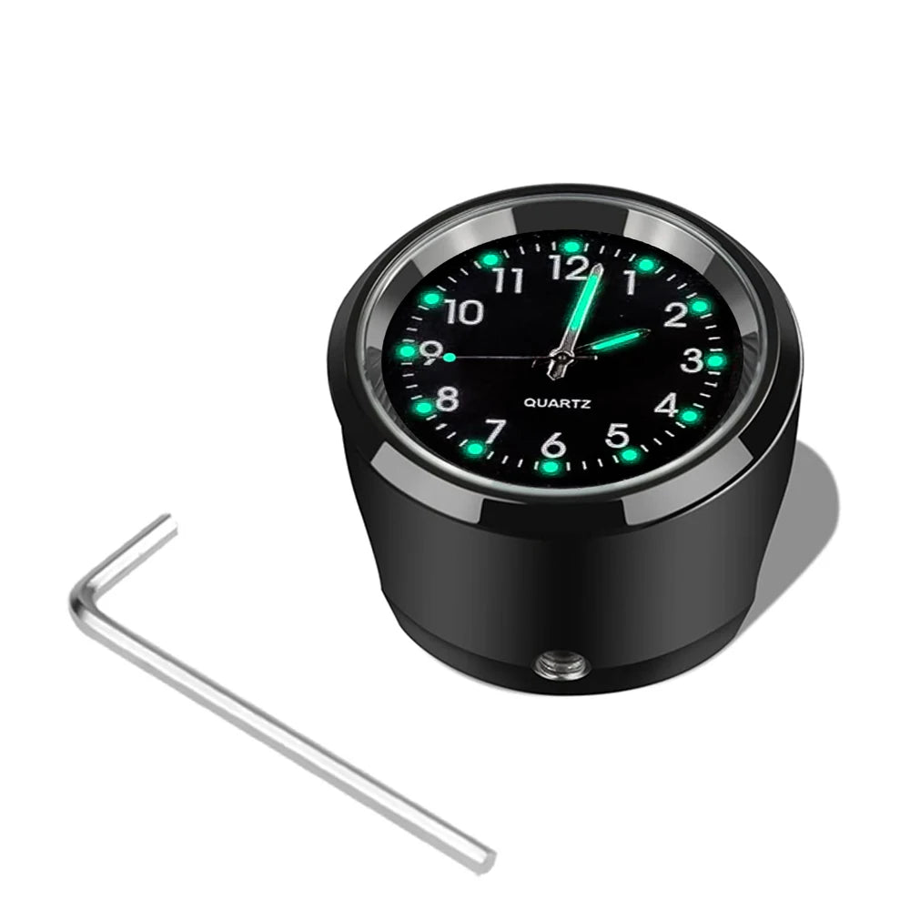 Motorcycle Bike Handlebar Mount  Clock  Waterproof Chrome Moto Accessories