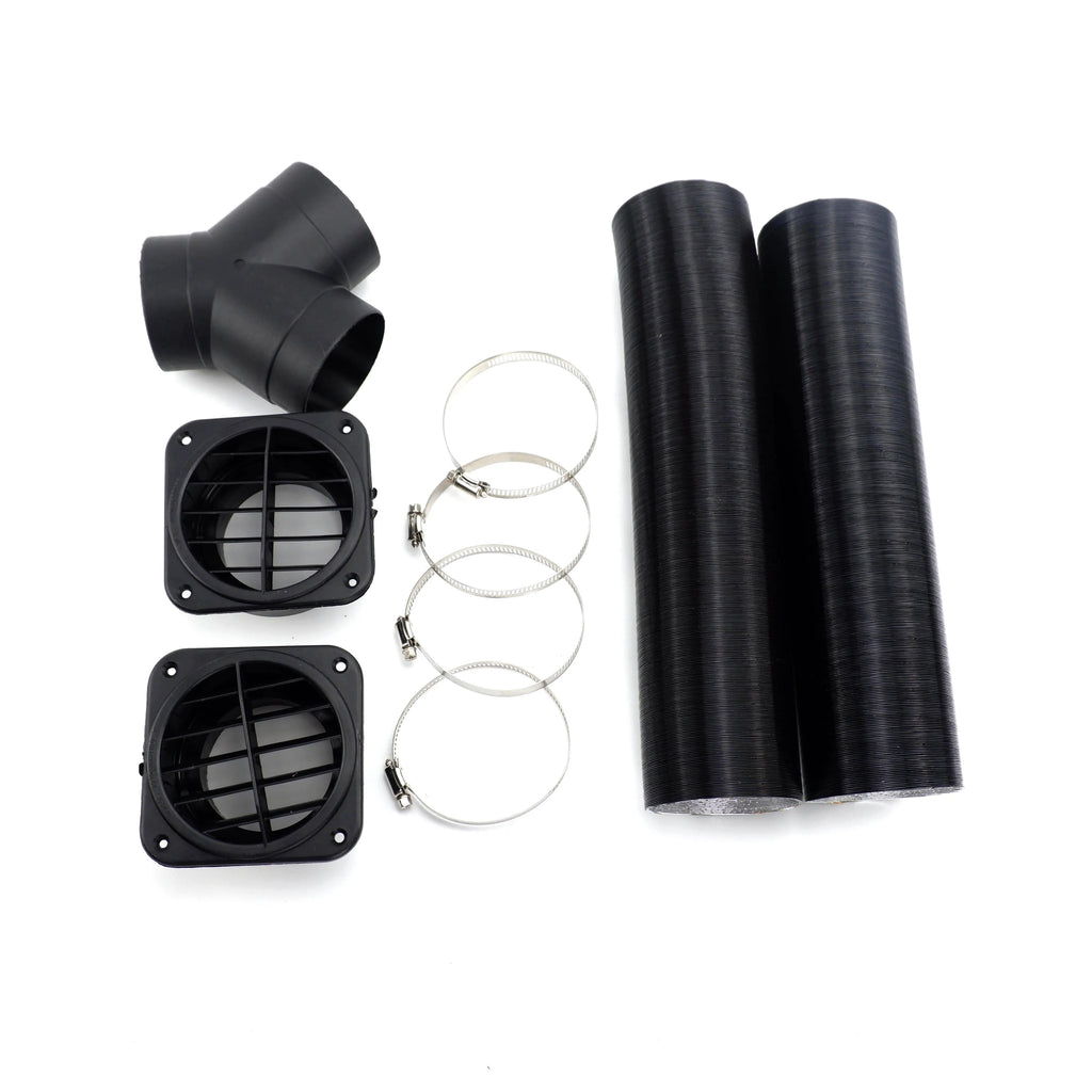 42mm 60mm 75mm Air Diesel Heater Ducting Duct Pipe Hose T Y Connectors Outlet Set High Temp Resistant For Car Camper Caravan