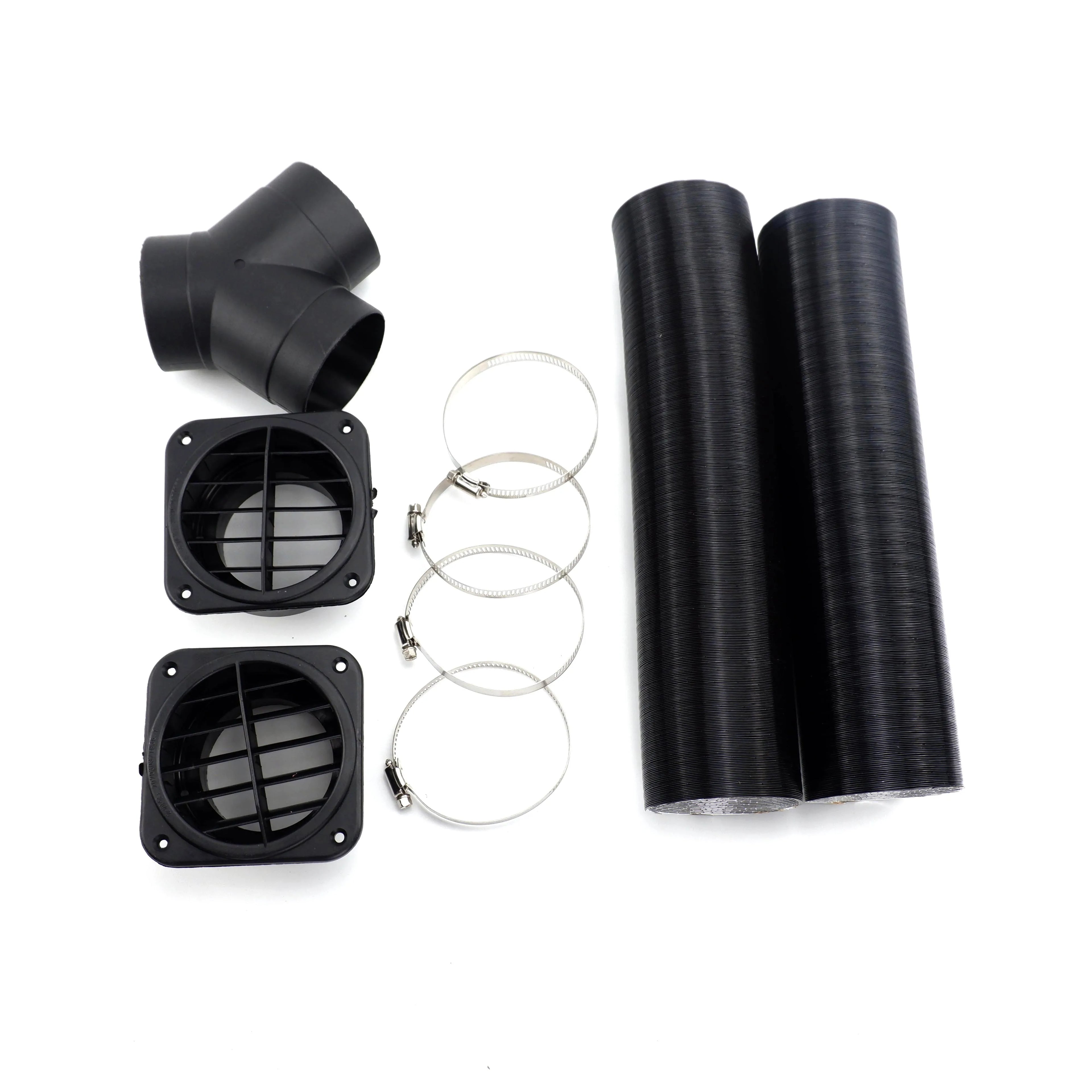 42mm 60mm 75mm Air Diesel Heater Ducting Duct Pipe Hose T Y Connectors Outlet Set High Temp Resistant For Car Camper Caravan