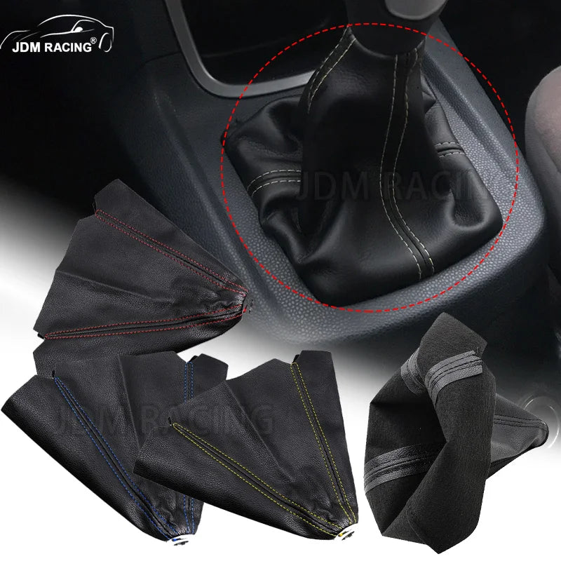 Car Manual Gear Shift Lever Dust Cover PU Leather Gear Position Dustproof Cover Automobile Interior Decoration Accessories