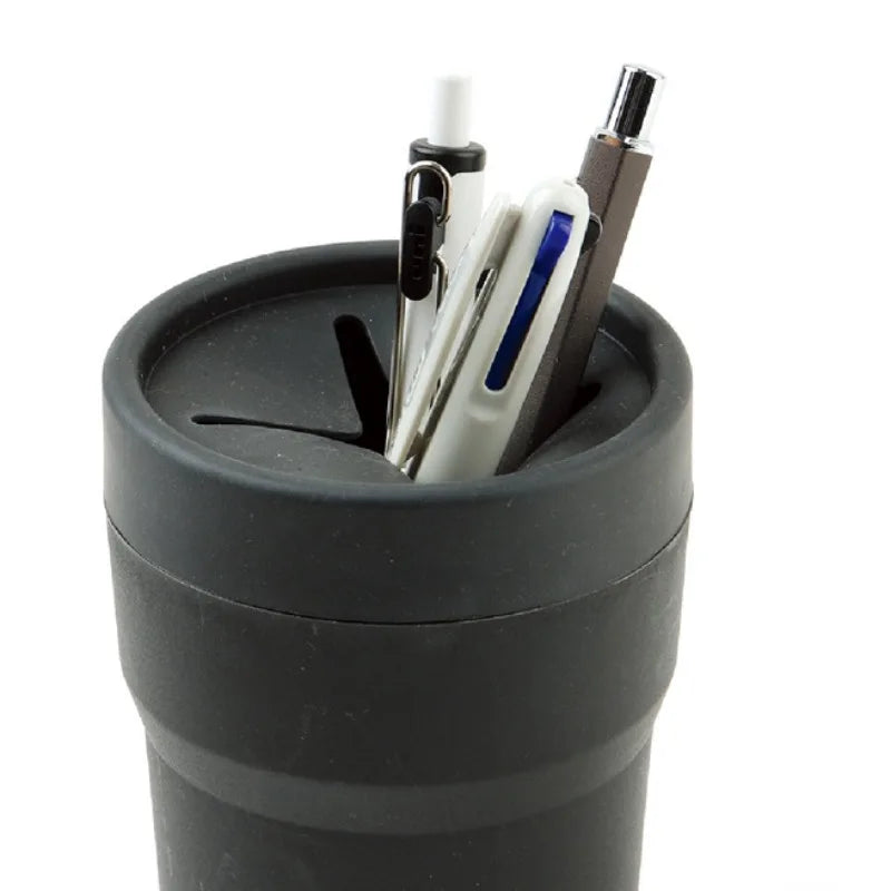 Car Trash Can with Lid,Mini Auto Garbage Can Leakproof Vehicle Trash Bin Fits Cup Holder in Console or Door for Automotive Car