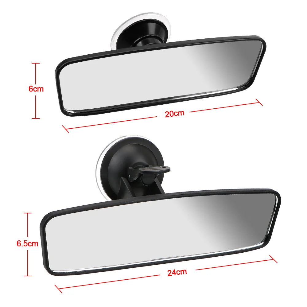 Wide-angle Rearview Mirror Interior Rear View Mirror Universal Car-styling Car Rear Mirror Adjustable Suction Cup 360° Rotates