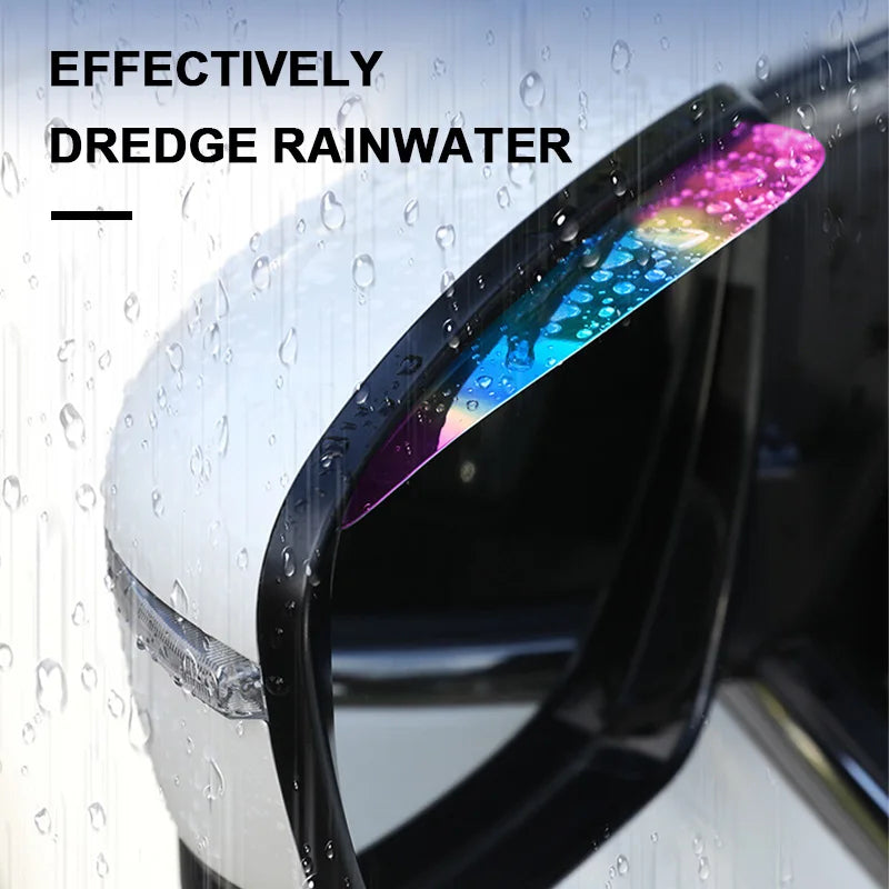 SEAMETAL 2pcs Car Rearview Mirror Rain Shield Rain Eyebrow Universal Rear View Side Mirror Rain Eyebrow Shield Rainproof Cover