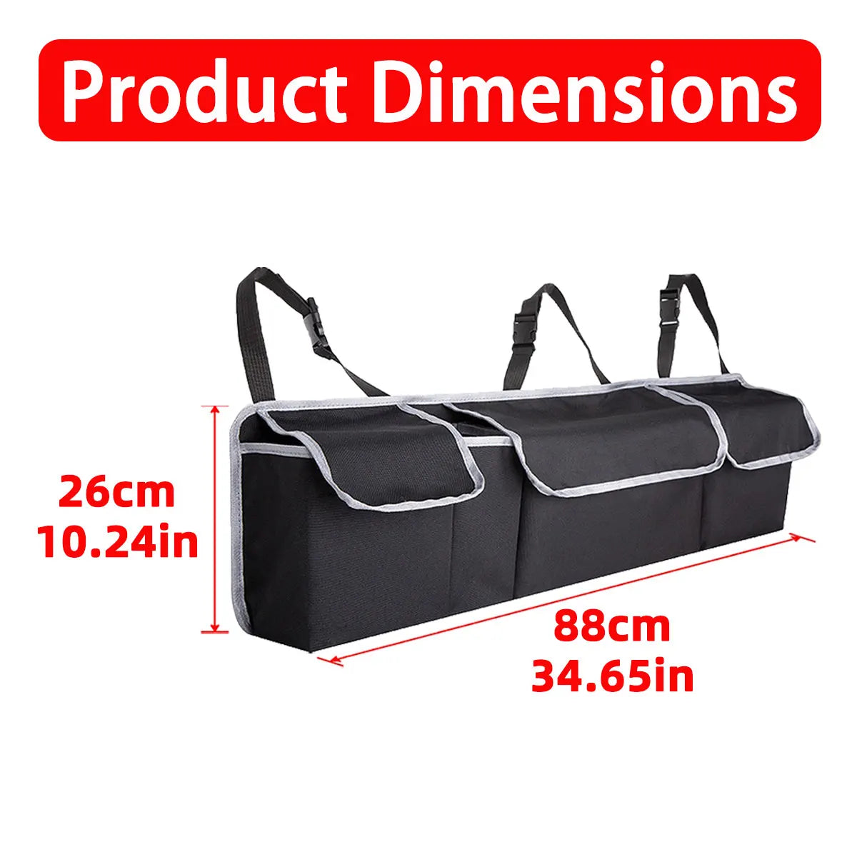 PINMOAP Oxford Cloth Car Trunk Storage Bag Hanging Car Trunk Storage Bag Large Capacity Rear Seat Storage Bag Hanging Bag