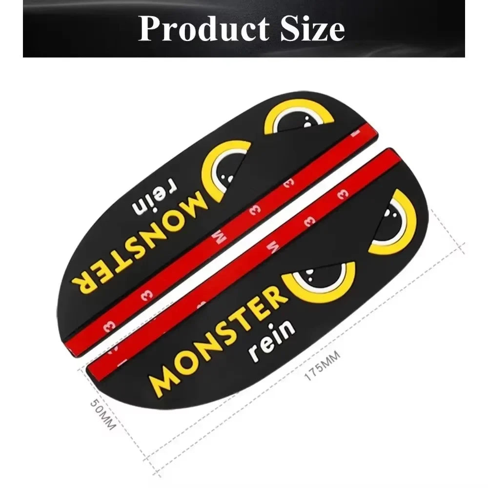 Car Door Bowl Stickers Rearview Mirror Rain Eyebrow Car Door Handle Reflective Sticker Universal Anti Scratch Protective Strip
