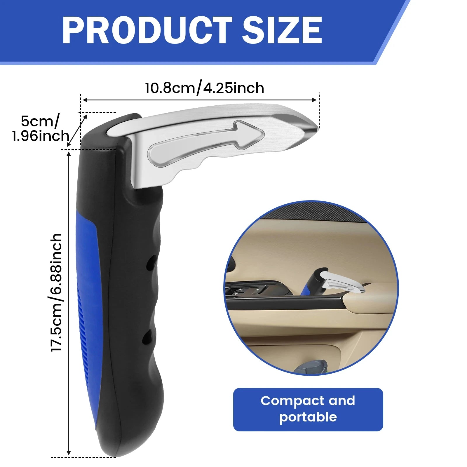 Car Door Assist Handle 2 in 1 Multifunction Vehicle Support Handles Window Breaker Portable Automotive Car Handle Assist