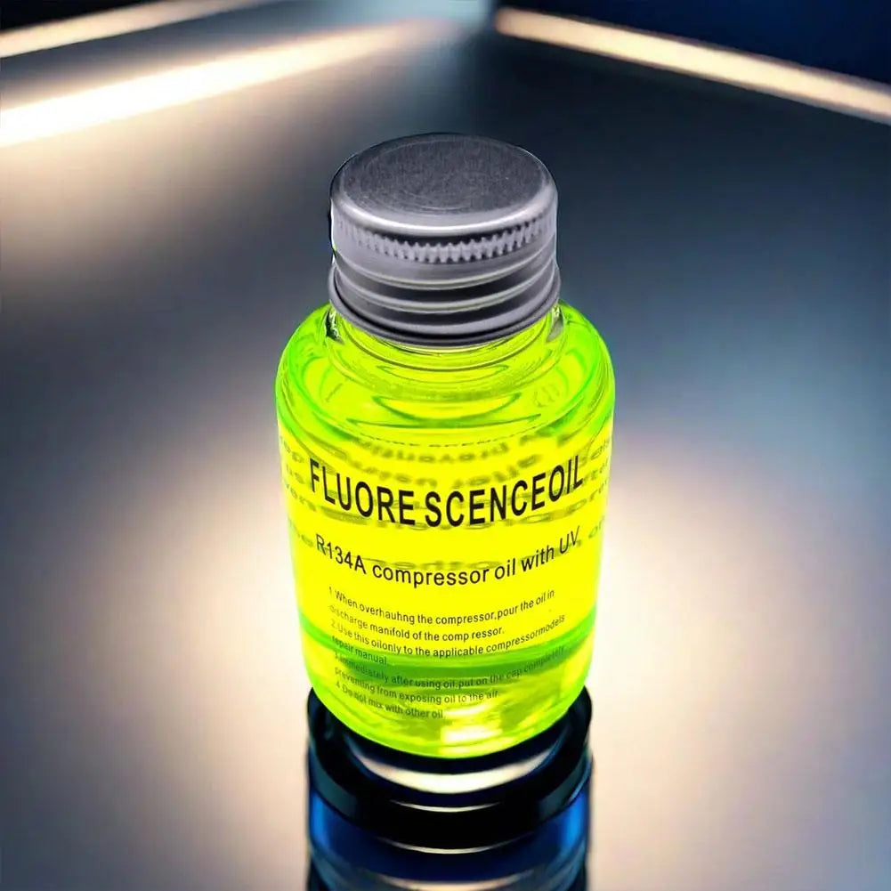 60ml Car Air Conditioner Leak Fluorescent Car Air Conditioning Repair Oil Light Pipeline Detection Tracer Tool
