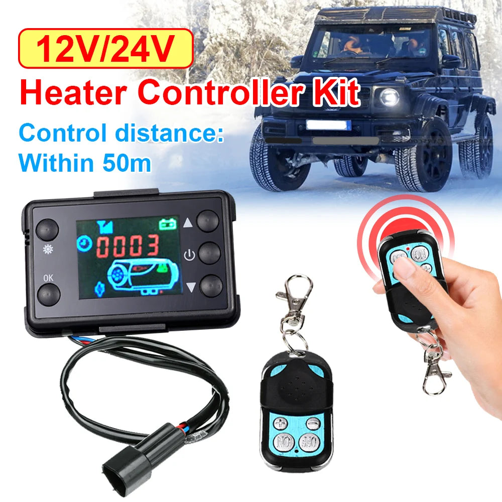 12/24V Diesels Air Heater LCD Monitor Switch+Control Board Motherboard+Remote Controller Similar Eberspacher Webasto 2KW 5KW 8KW