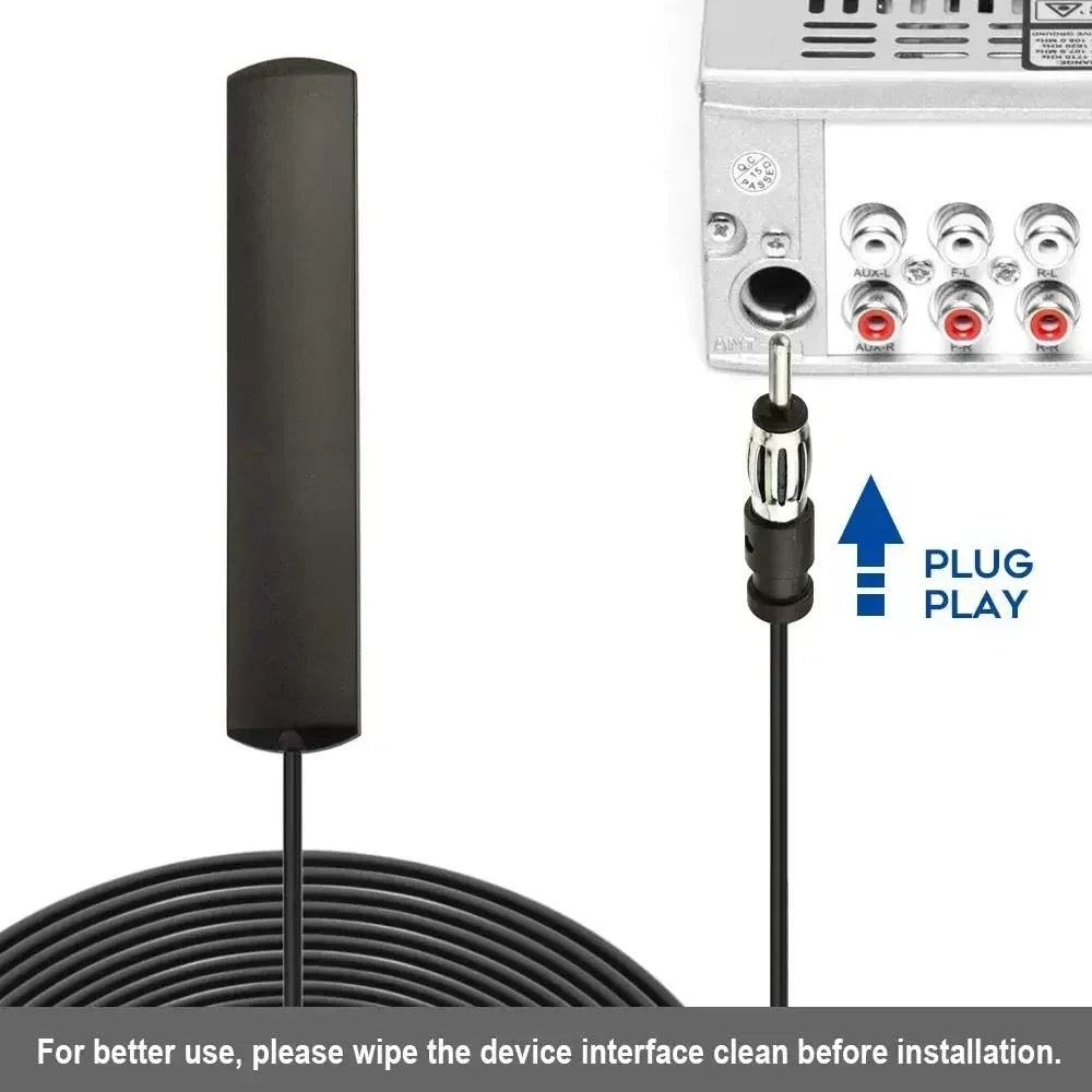QXNY Car Radio FM Antenna Universal Auto Length Signal Amp Amplifier Marine Car Vehicle Boat RV Signal Enhance Device