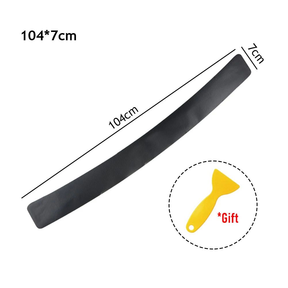 Car door anti-kick protection sticker anti-scratch film car rear bumper trim car trunk threshold 3D carbon fiber stripe sticker