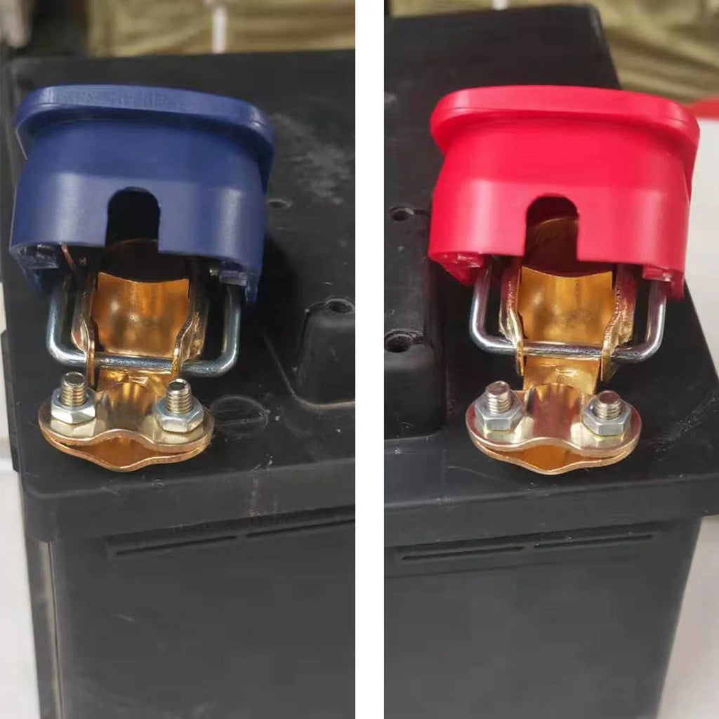 Car Battery Terminals Top Post Auto Connector Clamps Positive & Negative Electrode 1Pair Car Accessories Quick Release Lift Off