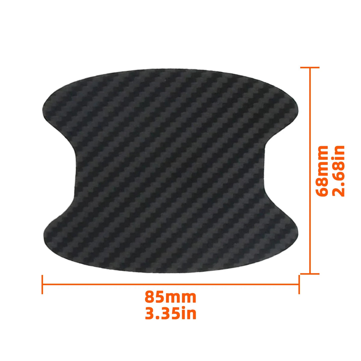 YONGRUN 4PCS Car Door Handle Scratch Resistant Sticker Carbon Fiber Texture Sticker Waterproof Protection Sticker Multi-Color