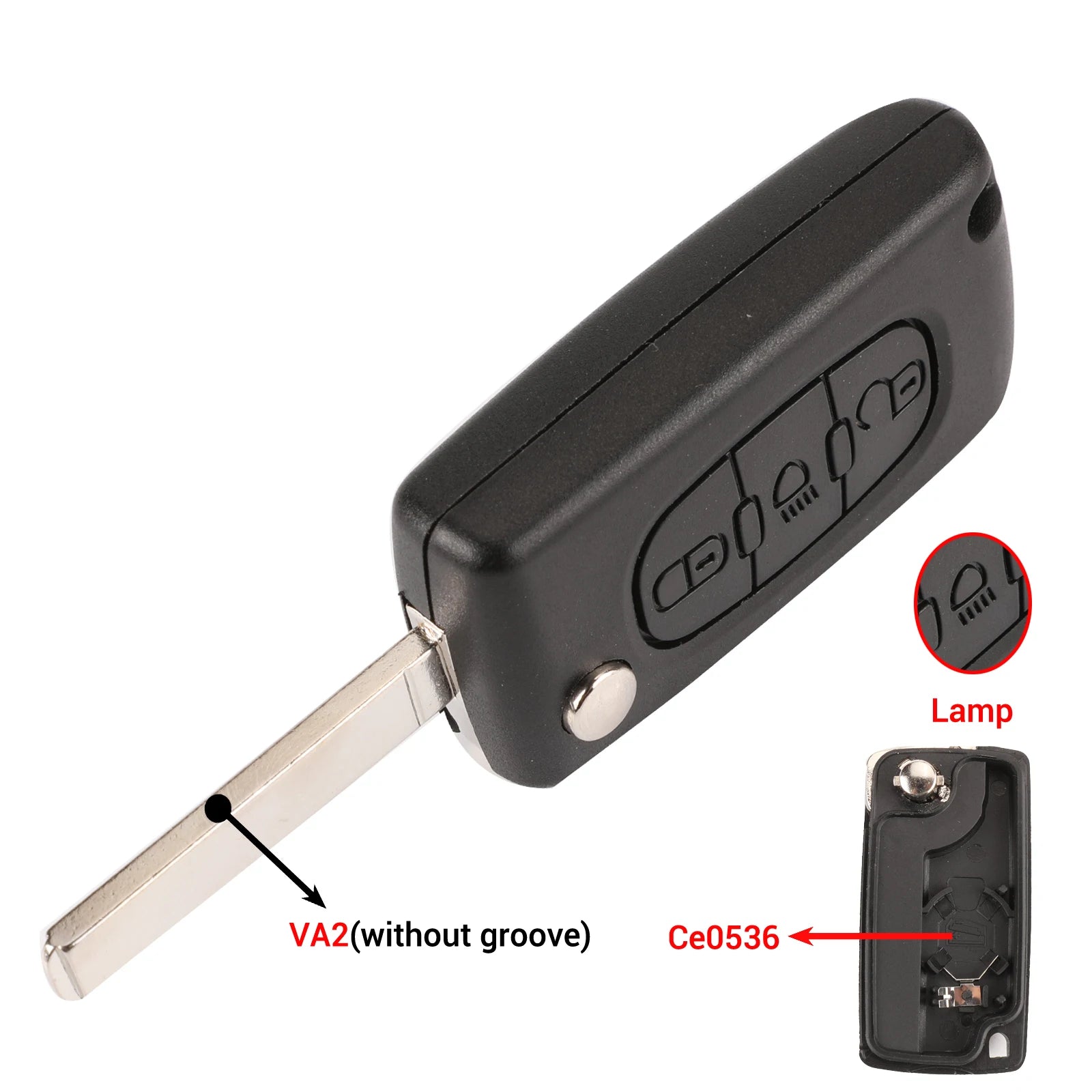 jingyuqin Car Key Case Shell For Peugeot 307 407 308 607 For Citroen C2 C3 C4 C5 C6 C8 XSARA PICA CE523 HU83 CE536 VA2