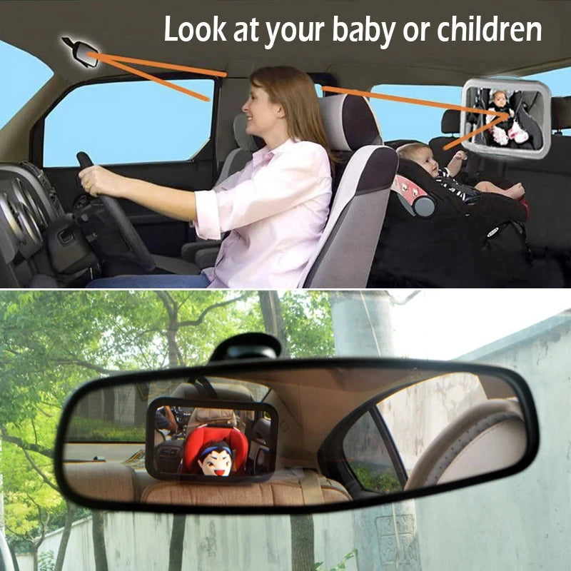 HOMEFISH Baby Car Mirrors Adjustable Car Rear Seat Mirrors Facing Headrest Mounted Children Baby Safety Monitoring Accessories