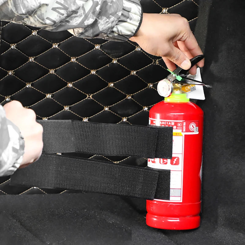 Car Trunk Organizer Fire Extinguisher Fixing Belt Automobile Elastic Fixing Belt Storage Bag Tapes