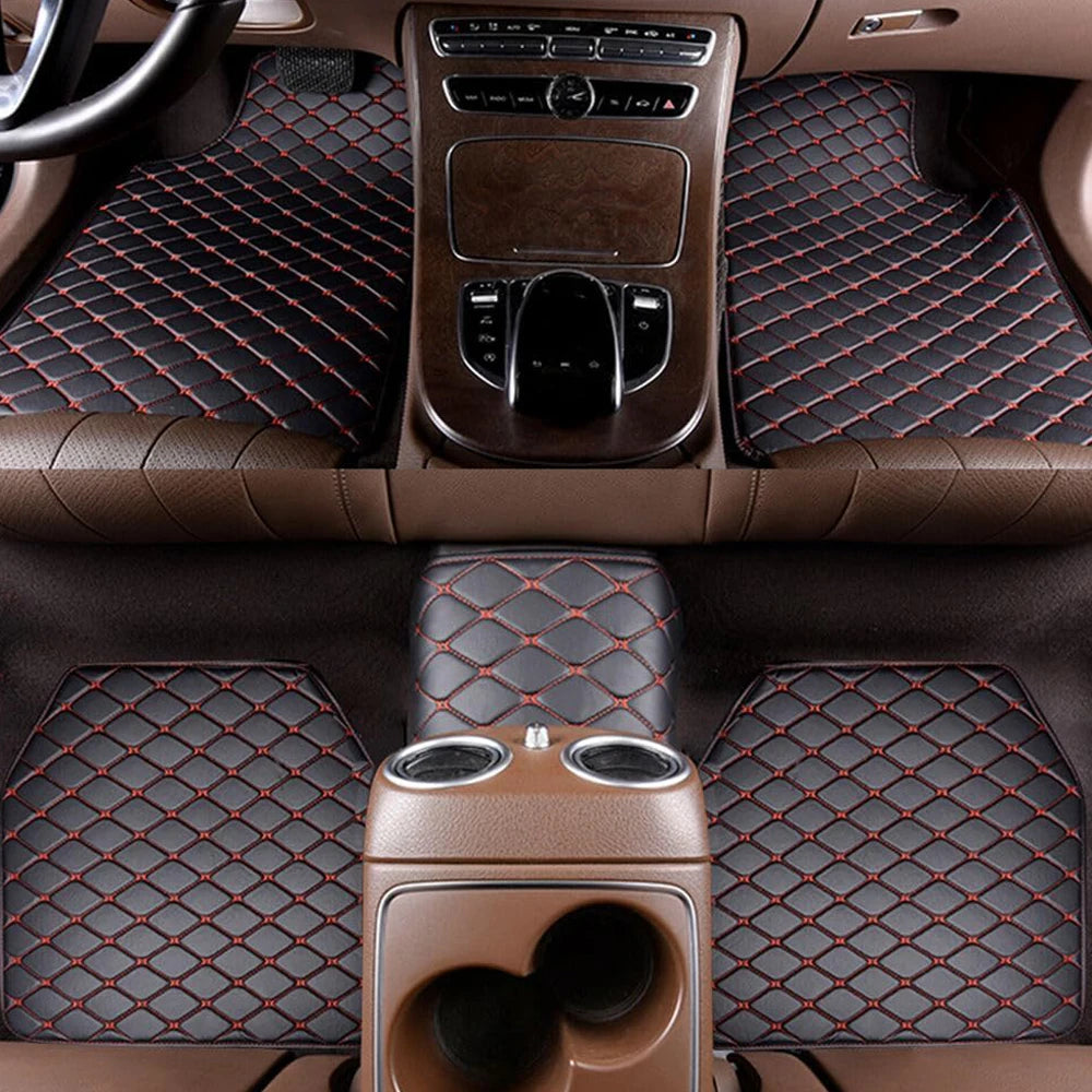 Universal Car Mats Waterproof PU Leather Auto Foot Pad Protector Automobile Interior Carpet Front Rear mats Set Car Floor Mats