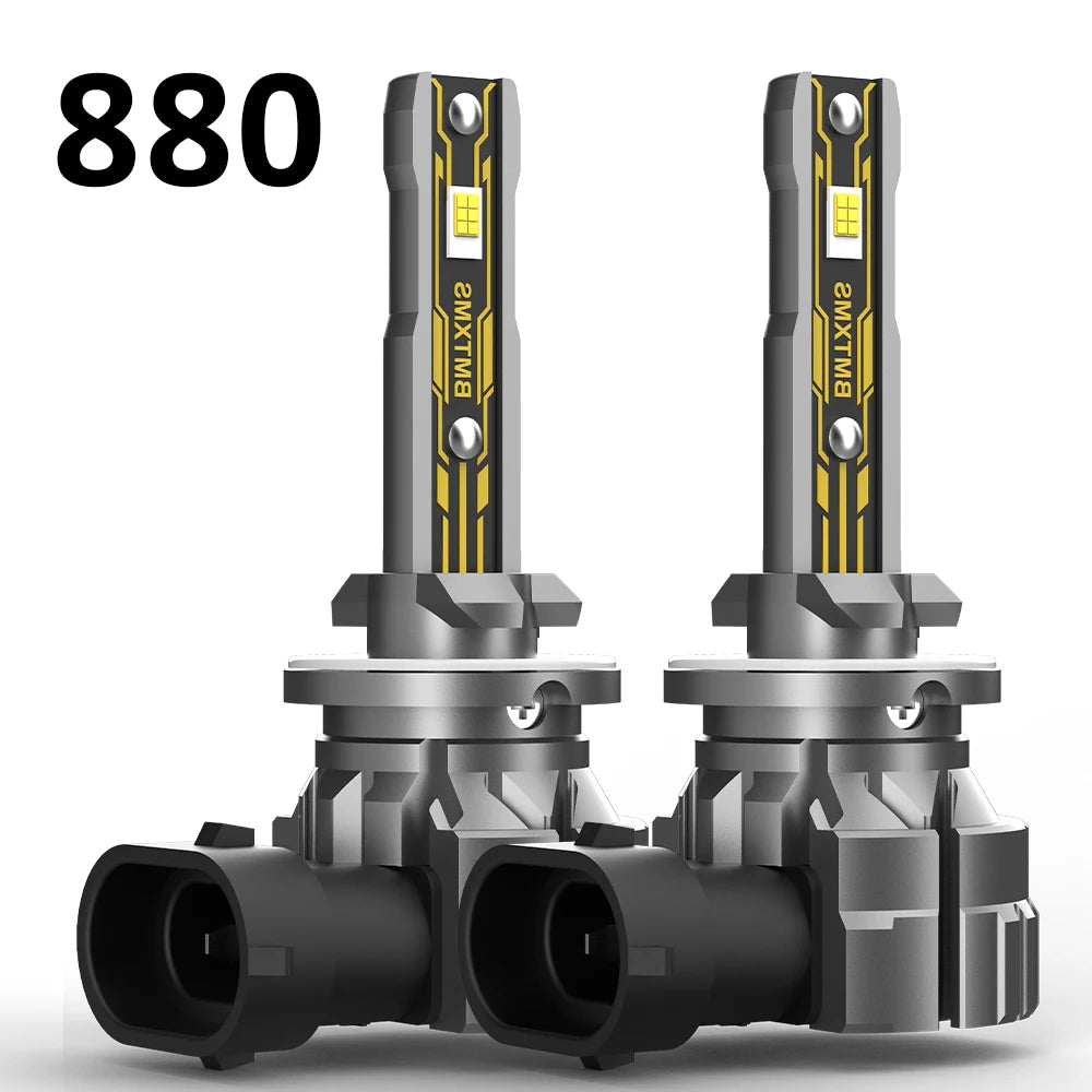 BMTxms 2PCS H4 LED Hi/Lo Headlight 12000LM H8 H11 H16JP H10 HB3 9005 HB4 9006 H27 H27W 881 880 Led Fog DRL Lights CSP Chips Bulb