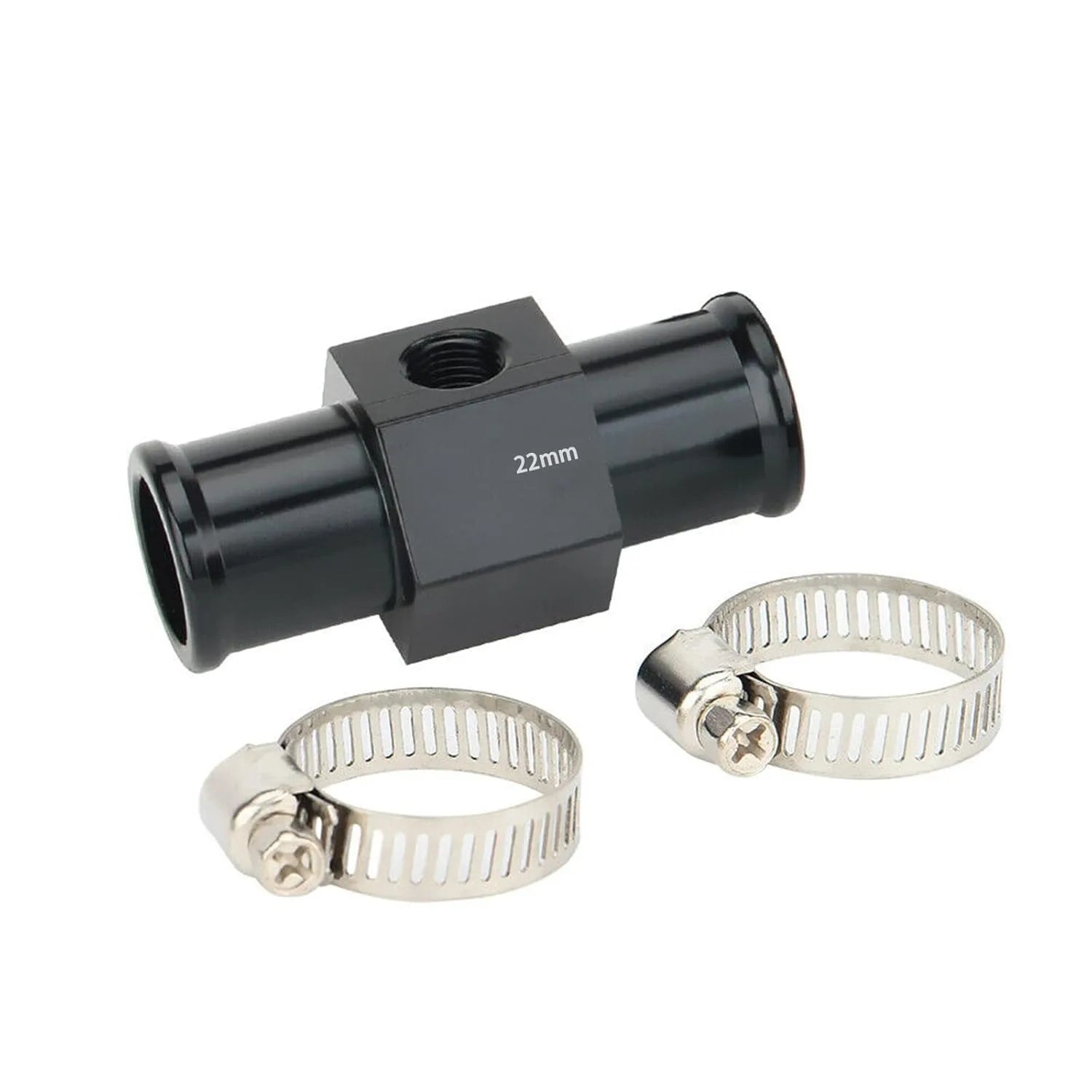 Black Water Temp Gauge Radiator Temperature Water Temp Joint Pipe Sensor 18MM 20MM 22MM 24MM Hose Adapter