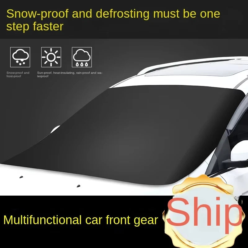 Car Summer Sunshade Half Cover Auto Cover Front Windshield Sun Protection Heat Insulation Snow Shield Anti Snow Frost Car Cover