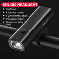 ROCKBROS 200LM 400LM Bike Light Type-C Charging LED Cycling Front Lamp Headlight Aluminum MTB Road Flashlight Bicycle Light