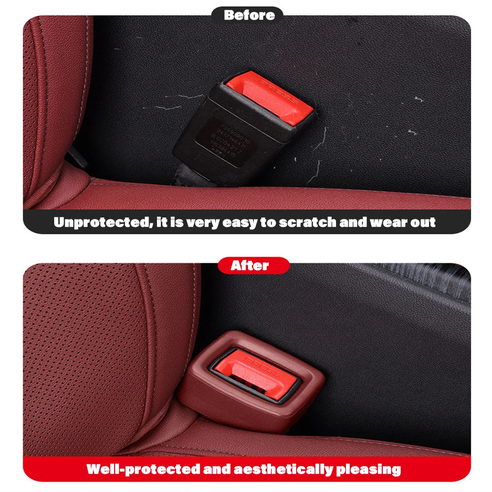 Up Car Seatbelt Guard Seat Belt Holder Silicone Buckle Protective Cover Automobile Seat Belt in Upright Position Accessories