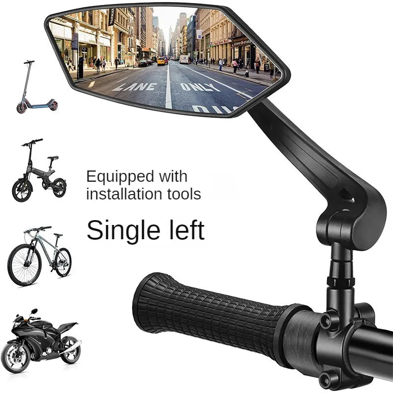 Bicycle Rearview Bike Adjustable 360° Rotate Wide Angle Mirror Road Bike Handlebar Rear View Mirrors Bicycle Accessories