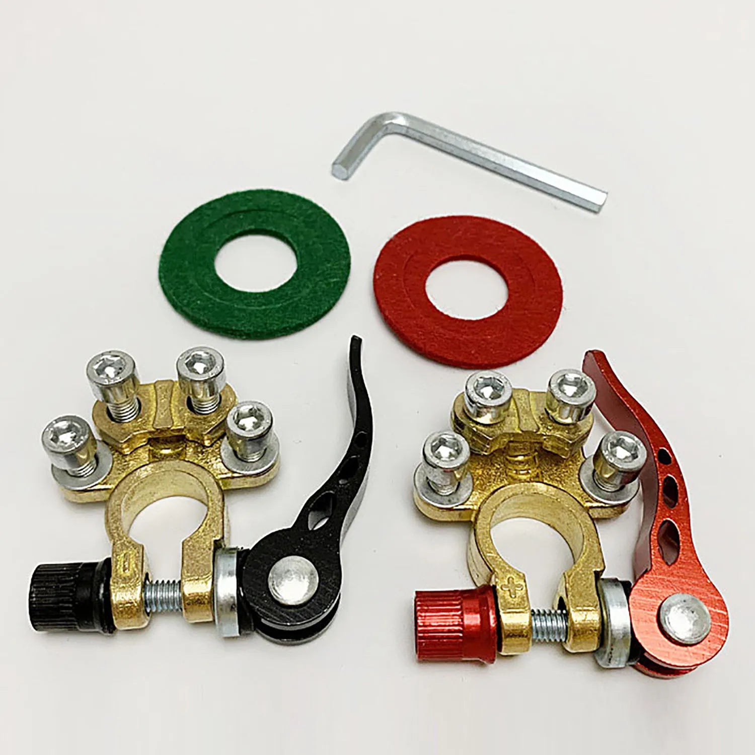 1 Pair/2 Pieces 12V 24V Car Battery Terminals Quick Disconnect Car Wiring Harness Connector Wire Cable Cut-Off Connector Car Accessories