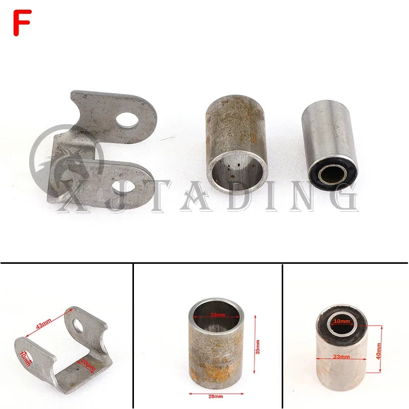 Swing Arm Support Buffer Sleeve With Steel Bushing Hanging Lugs Kit For ATV Go Kart Scooter UTV Buggy Quad Bike Suspension Parts