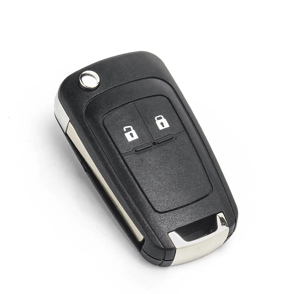 KEYYOU 2 Buttons Car Folding Flip Key Housing Replacement For Opel For Astra J For Corsa E Automobile Key Shell Fob Cover Case