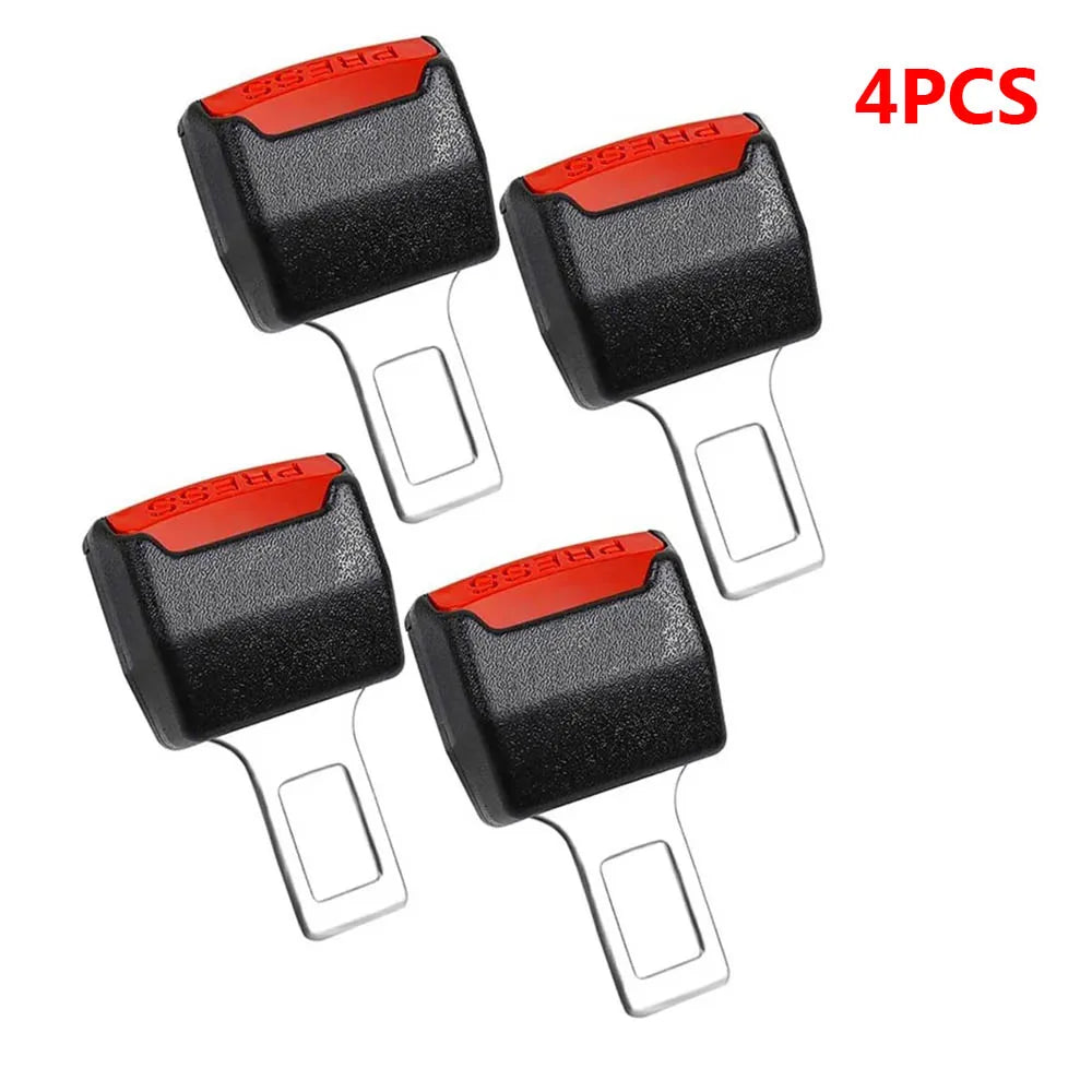 4PC Car Seat Belt Clip Extender Safety Seatbelt Lock Buckle Plug Thick Insert Socket Extender Safety Buckle Seat Belt Accessorie