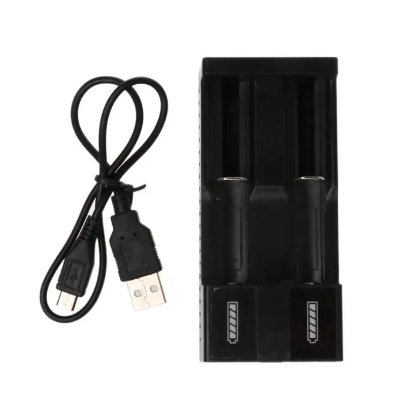 Portable 3.7V 18650 Portable 18350 26650 10440 USB Independent Li-ion Battery Charging Device 2 Slots
