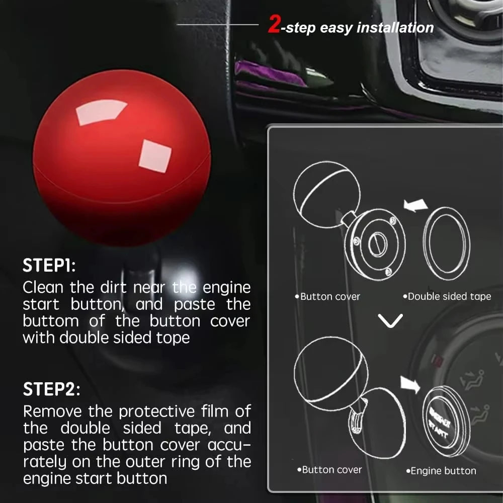 Decoration Car Start Button Joystick Push to Start Buttons Durable Car Ignition Button Protector Auto Engine Start Stop Joystick