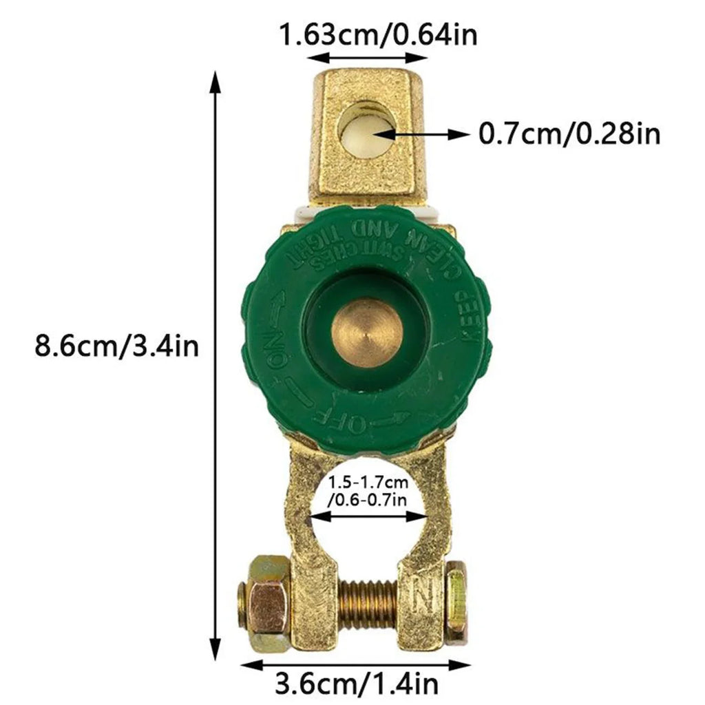 Universal Car Battery Switch Battery Terminal Link Switch Car Battery Power-off Switch Quick Cut-off Disconnect Protector RV