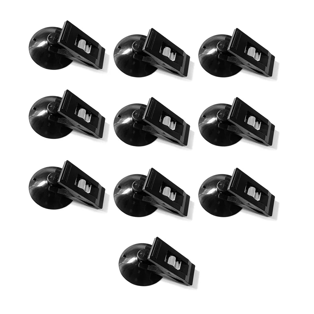 10PCS Car Window Sucker Clips Hook Car Interior Plastic Clip Multifunctional Clip Cards Suction Cap Clips for Sunshade Curtain